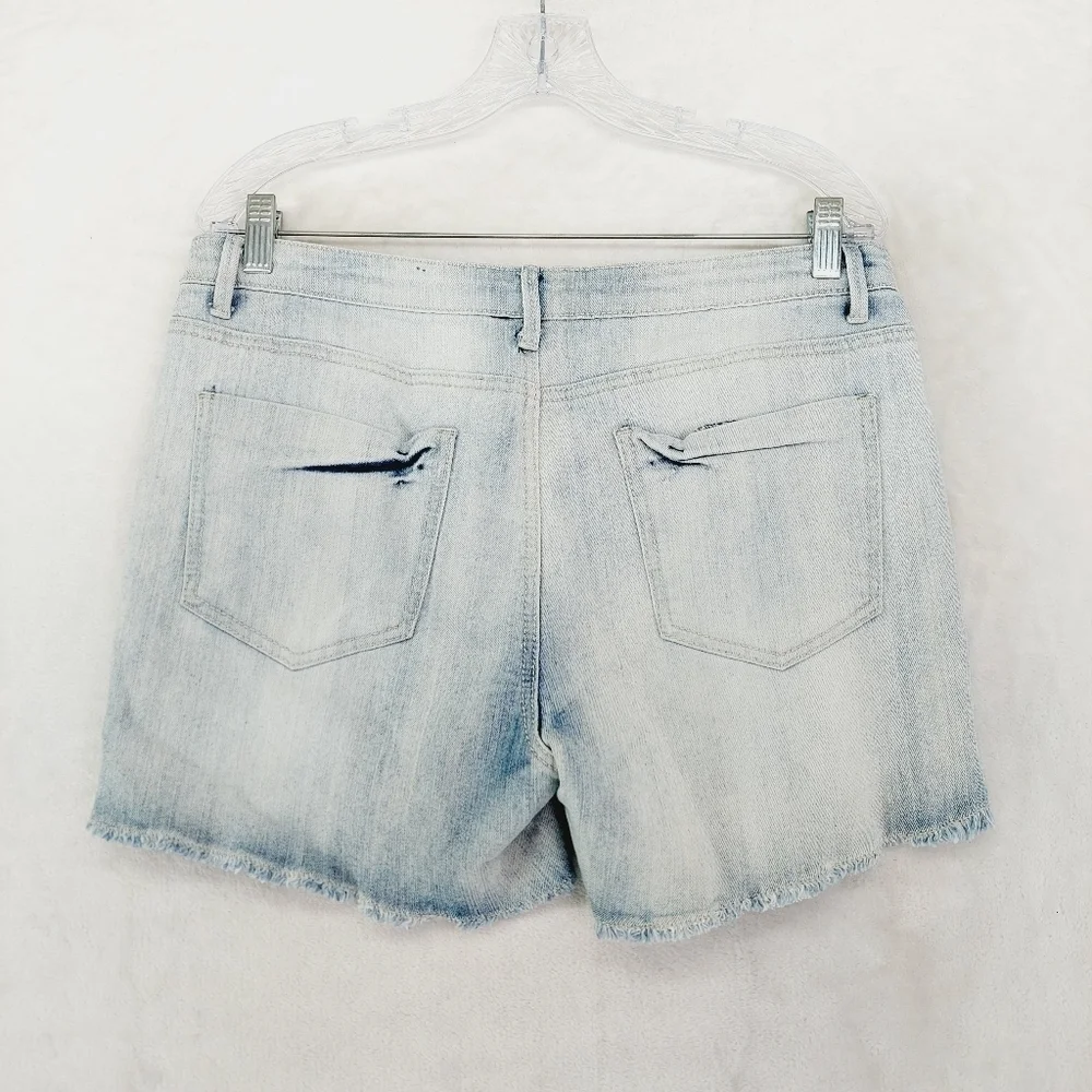 Route 66 Classic Fit Pockets Embroidery Summer Fringe Hem Casual Shorts P200